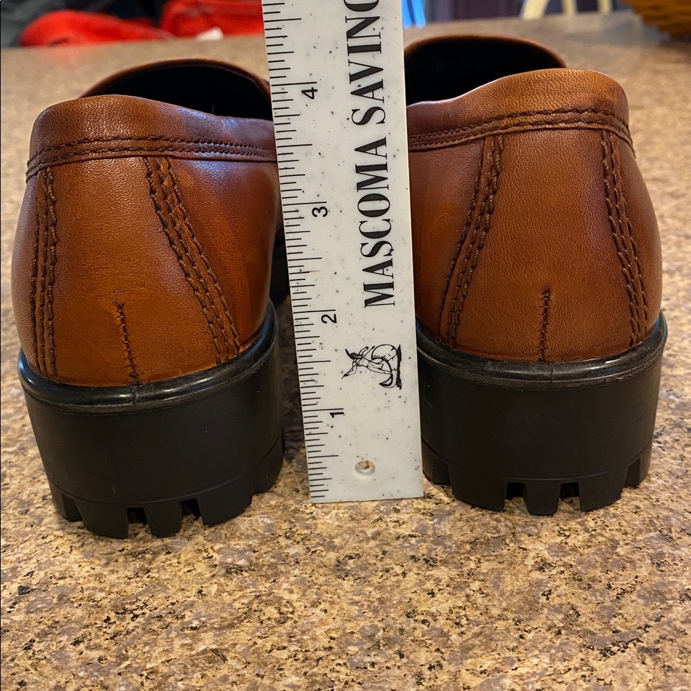 Ecco Modtray Penny Loafer Cognac EU 38 U.S. 7- 7.5 Leather (Shoes Only-No Box) - Picture 10 of 17